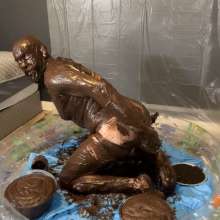 MissNoire - EffToy: Messy Sissy Anal Training in Chocolate Batter