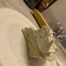 Into cream pie: 