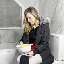 bsmessybakery: Bri's Winter Coat and Custard