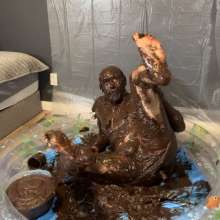 MissNoire - EffToy: Messy Sissy Anal Training in Chocolate Batter