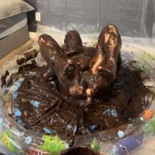 MissNoire - EffToy: Messy Sissy Anal Training in Chocolate Batter