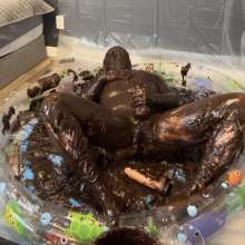 MissNoire - EffToy: Messy Sissy Anal Training in Chocolate Batter
