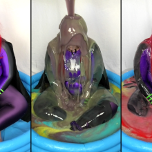 CheekyLuna: Cheekyluna's Superhero Trapped Tied And Gunged