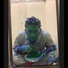 MessyGuys: Dixon Takes a Fully-clothed Colorful Paint Shower