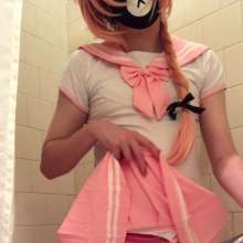 Ellie UwU: Femboy Astolfo Cosplay Wetlook Shower Play