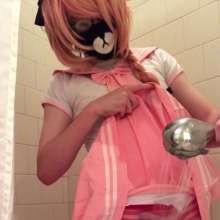 Ellie UwU: Femboy Astolfo Cosplay Wetlook Shower Play