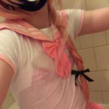 Ellie UwU: Femboy Astolfo Cosplay Wetlook Shower Play