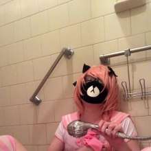 Ellie UwU: Femboy Astolfo Cosplay Wetlook Shower Play