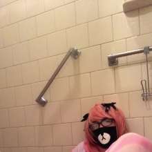 Ellie UwU: Femboy Astolfo Cosplay Wetlook Shower Play