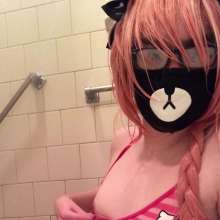 Ellie UwU: Femboy Astolfo Cosplay Wetlook Shower Play