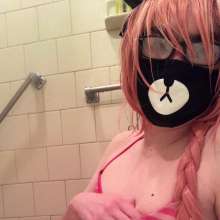 Ellie UwU: Femboy Astolfo Cosplay Wetlook Shower Play
