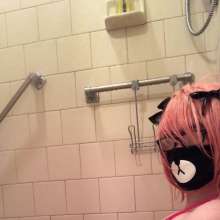 Ellie UwU: Femboy Astolfo Cosplay Wetlook Shower Play