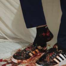 HoodieMess: Foody Trashed Adidas Sneakers