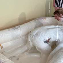 RevSlymsford: Kaydens Vs Tracey... Strip Marshmallow Fluff Wrestling