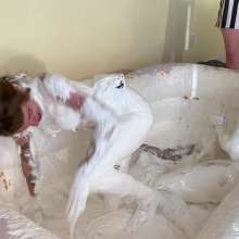 RevSlymsford: Kaydens Vs Tracey... Strip Marshmallow Fluff Wrestling