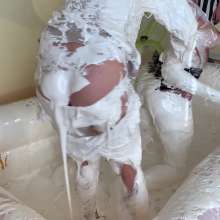 RevSlymsford: Kaydens Vs Tracey... Strip Marshmallow Fluff Wrestling