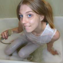 WetPlace: Lovely Nastya Shower In White Clothes