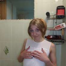 WetPlace: Lovely Nastya Shower In White Clothes