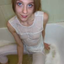 WetPlace: Lovely Nastya Shower In White Clothes