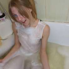 WetPlace: Lovely Nastya Shower In White Clothes