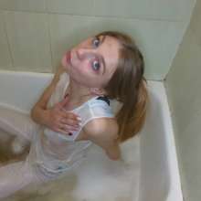 WetPlace: Lovely Nastya Shower In White Clothes