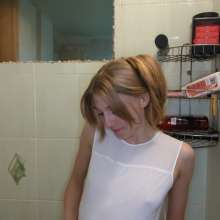 WetPlace: Lovely Nastya Shower In White Clothes
