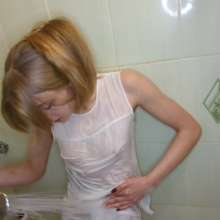WetPlace: Lovely Nastya Shower In White Clothes