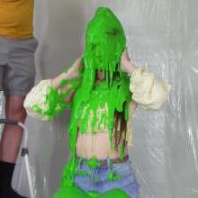 Miss Nicole: Marsha Is Gunged and Pied in Her Summer Outfit