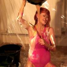 RevSlymsford: Messy Jessie Demonstrates Swimsuit Filling: Custard, Slime +