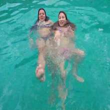 JohnWam: Outdoor: Candy and Natti in a Public Pool