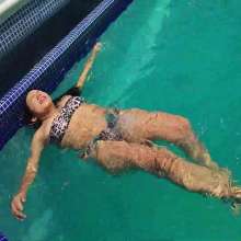 JohnWam: Outdoor: Candy and Natti in a Public Pool