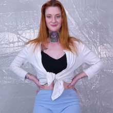 Miss Nicole: Redhead Liv's Massive Sliming and Fake Cum: PG-13 Version