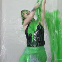 Miss Nicole: Redhead Liv's Massive Sliming and Fake Cum: PG-13 Version
