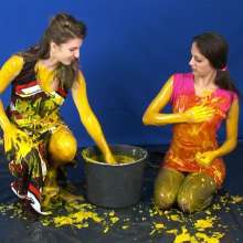 Lara_eurowam: Szende and Laura Are Back for Another Sexy Slime Video