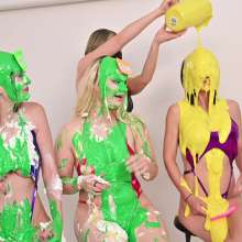 ArchNemesis: New XXX scene: The Sloppiest Slut--4 Girl Messy Sex Gameshow