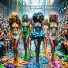 Bobographer: Dissolving fabric fashion show--Evening Gowns