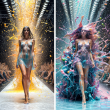 Bobographer: Dissolving fabric fashion show--Lingerie