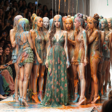 Bobographer: Dissolving fabric fashion show--Evening Gowns