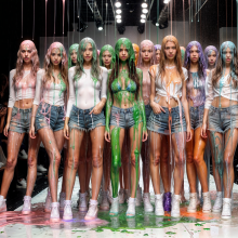 Bobographer: Dissolving fabric fashion show--casual
