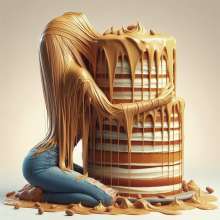 splathair2020: AI Messy Peanut Butter part 2... Blondes