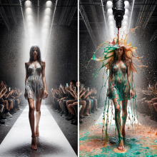 Bobographer: Dissolving fabric fashion show--Lingerie
