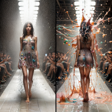 Bobographer: Dissolving fabric fashion show--Lingerie