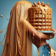 splathair2020: AI Messy Peanut Butter part 2... Blondes