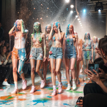Bobographer: Dissolving fabric fashion show--casual