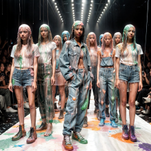 Bobographer: Dissolving fabric fashion show--casual