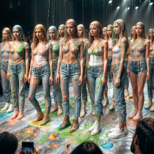 Bobographer: Dissolving fabric fashion show--casual
