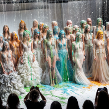 Bobographer: Dissolving fabric fashion show--Evening Gowns