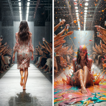 Bobographer: Dissolving fabric fashion show--Lingerie