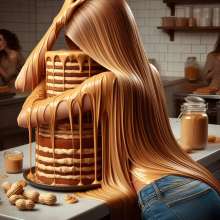 splathair2020: AI Messy Peanut Butter part 2... Blondes
