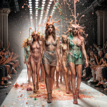 Bobographer: Dissolving fabric fashion show -